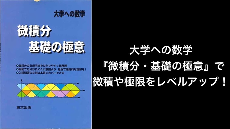 大学への数学『微積分・基礎の極意』で微積や極限をレベルアップ！